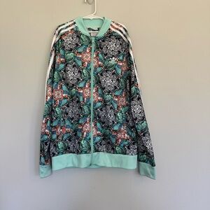 Adidas Mint Green Graphic Jacket